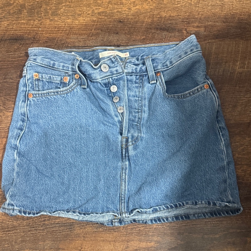 Levi's Blue Denim Mini Skirt